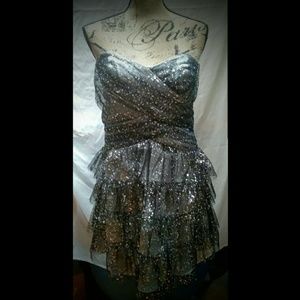 Silver Cocktail Party Dress